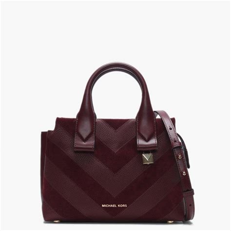 michael kors rollins small chevron oxblood|MICHAEL Michael Kors .